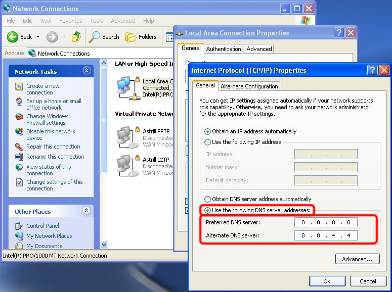 xp set dns and flush cache 003 - تغییر dns در سیستم عاملها 27 فروردین 1396
