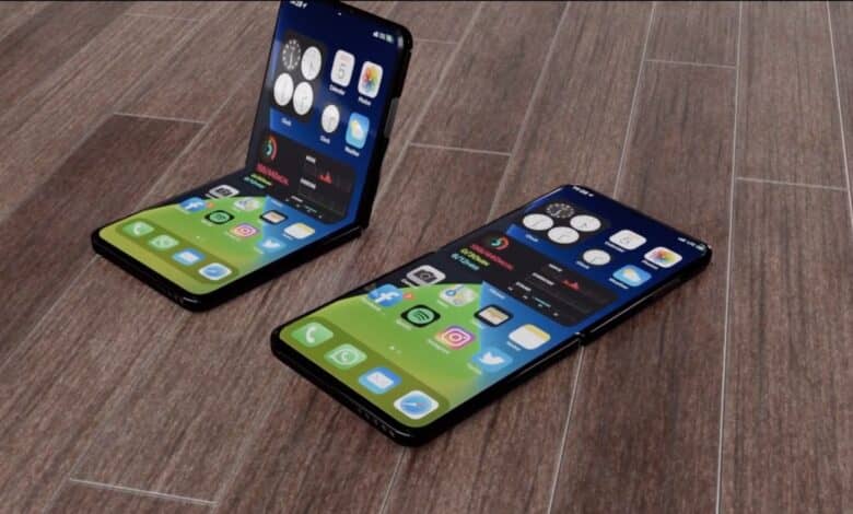 آيفون فلیپ : ویژگی هایی که انتظار داریم در آیفون تاشو اپل ببینیم iphone flip 1 - آيفون فلیپ : ویژگی هایی که انتظار داریم در آیفون تاشو اپل ببینیم